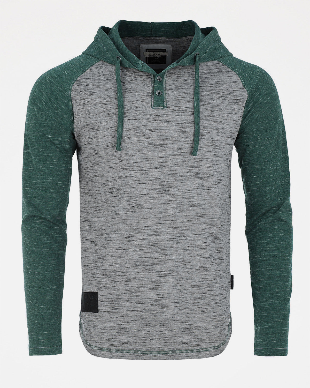 Long Sleeve Athletic Casual Hooded Henley Shirt