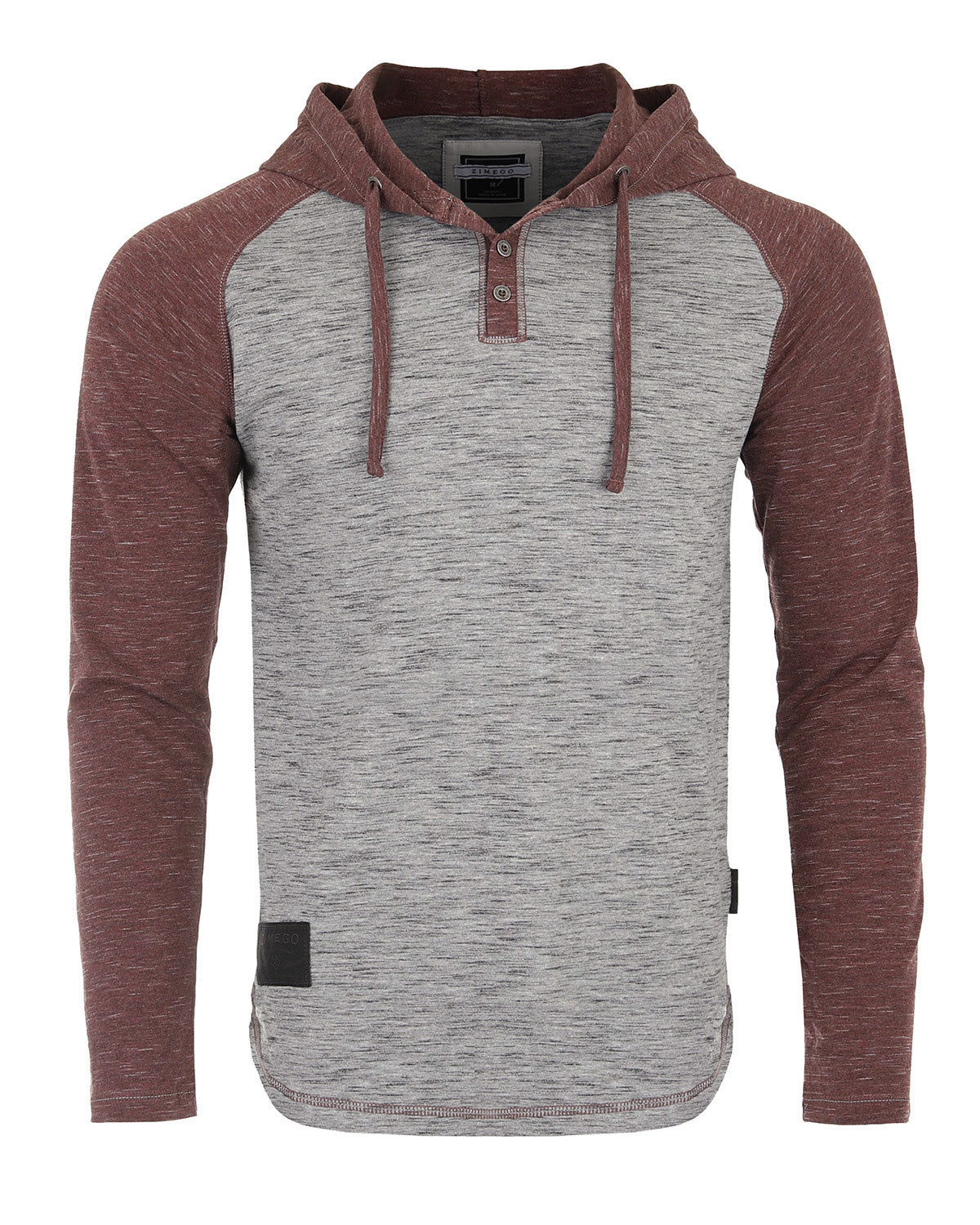 Long Sleeve Athletic Casual Hooded Henley Shirt